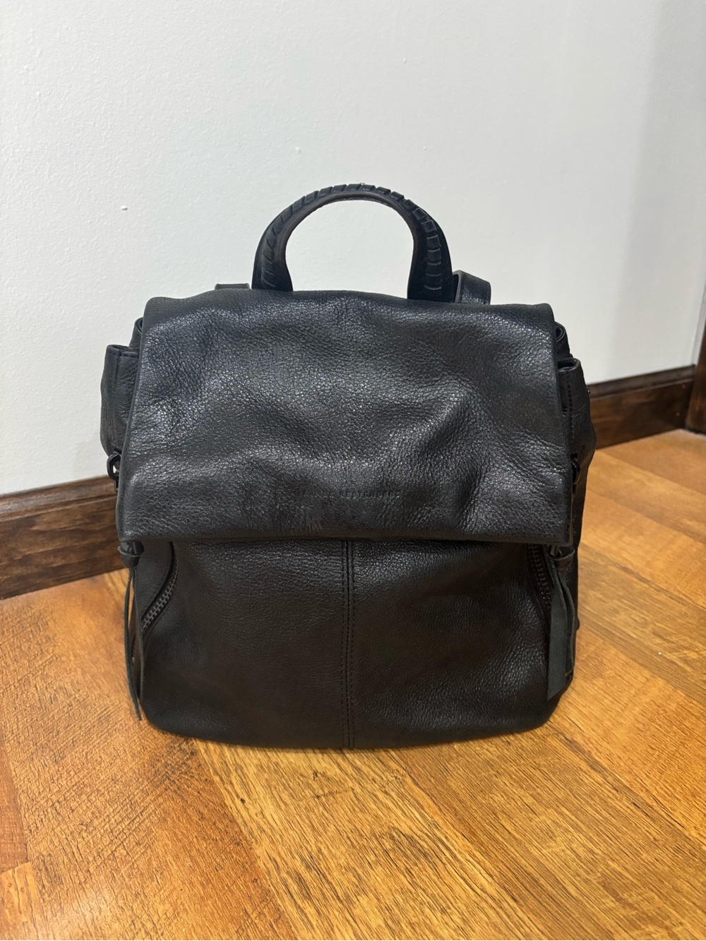 Black Leather Women’s Backpack - Picture 2 of 16